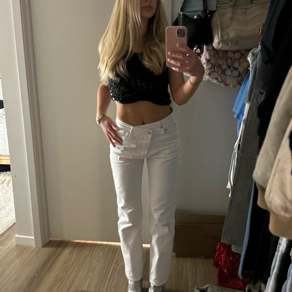 Princess Polly  White Jeans